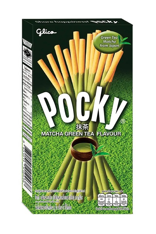 Snack dolce Pocky al tÃ¨ verde Matcha Glico 39g.